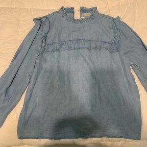 Loft denim lightweight blouse